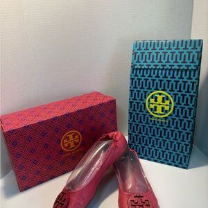 Tory Burch Vibrant Pink Flats 7.5